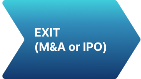 EXIT
              (M&A or IPO)